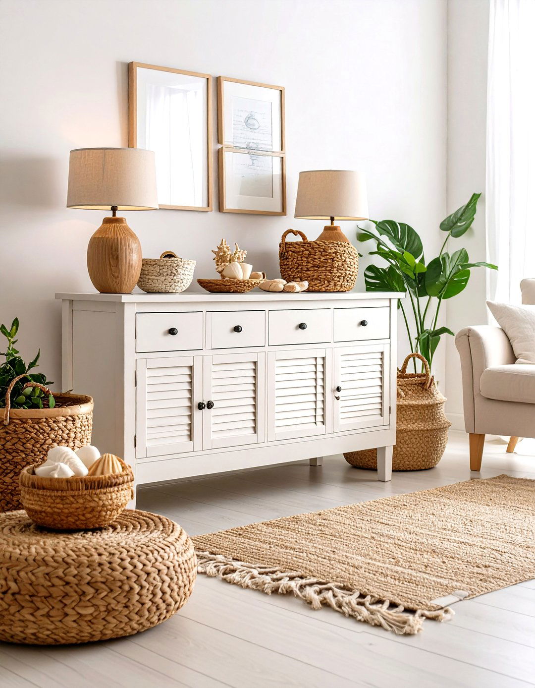 Coastal Breeze Living Room Stand - 30 living room entertainment center ideas