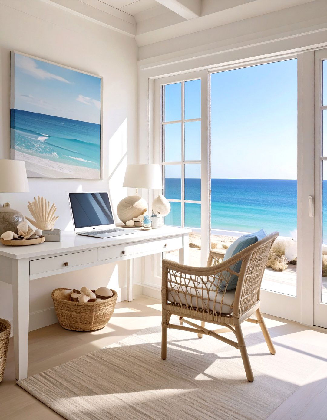 Coastal Breezy Office Study Room - 30 office study room ideas