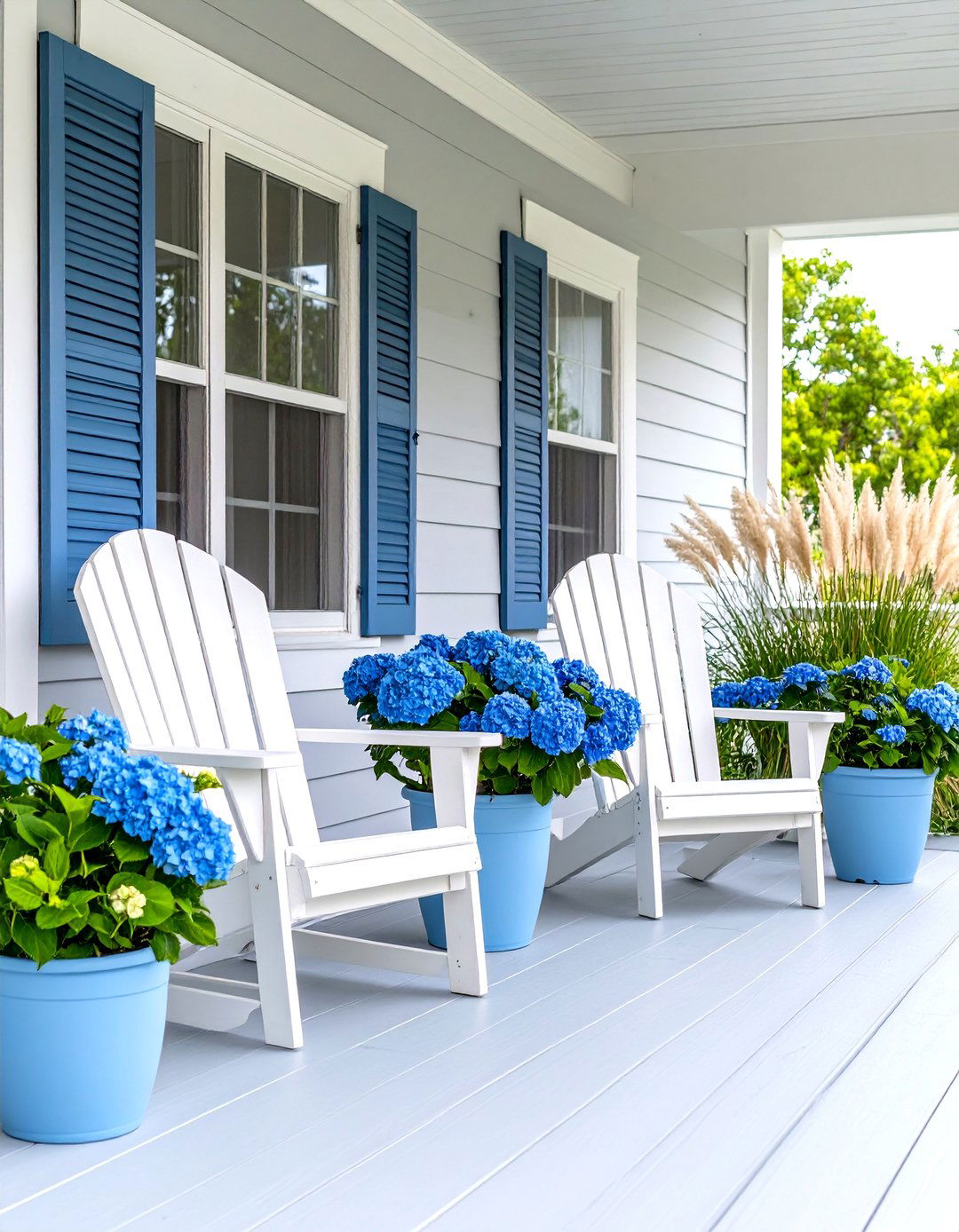 Coastal Charm Front Porch - 30 front porch landscaping ideas