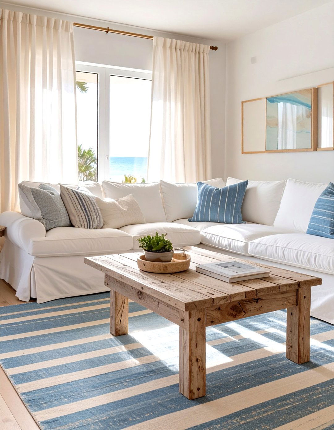 Coastal Charm for a Small Living Space - 30 apartment small living room ideas
