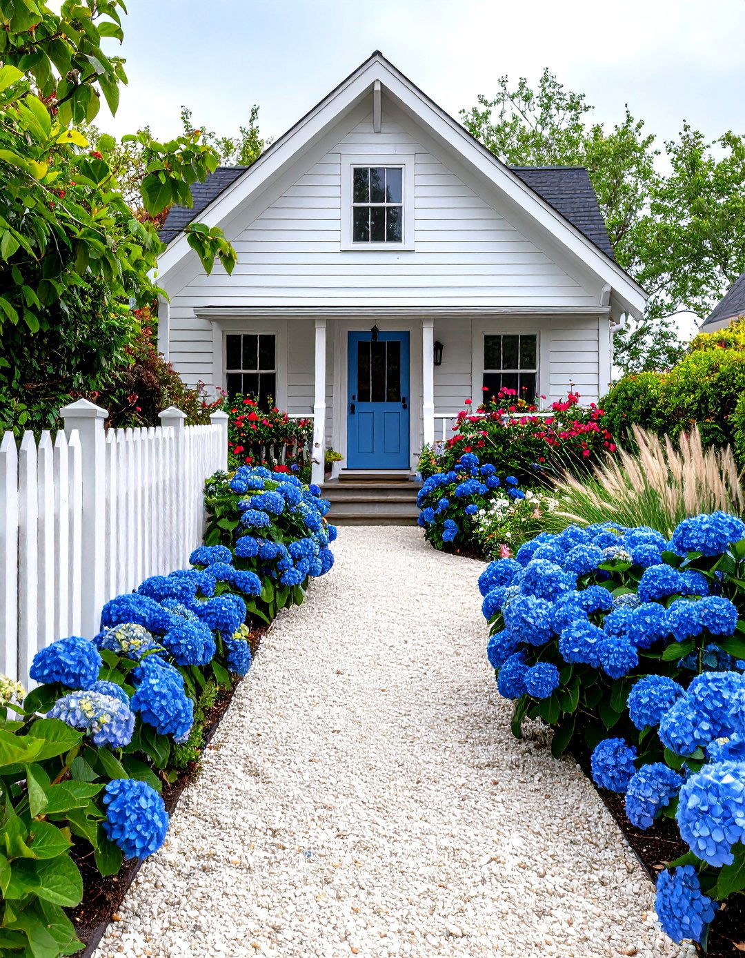 Coastal Cottage Driveway Entrance - 30 driveway entrance landscaping ideas