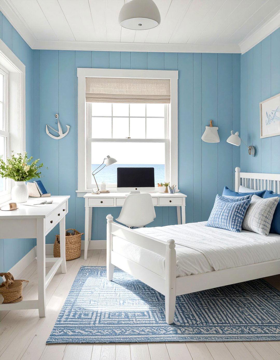 Coastal Cottage Guest Office - 30 home office guest room ideas