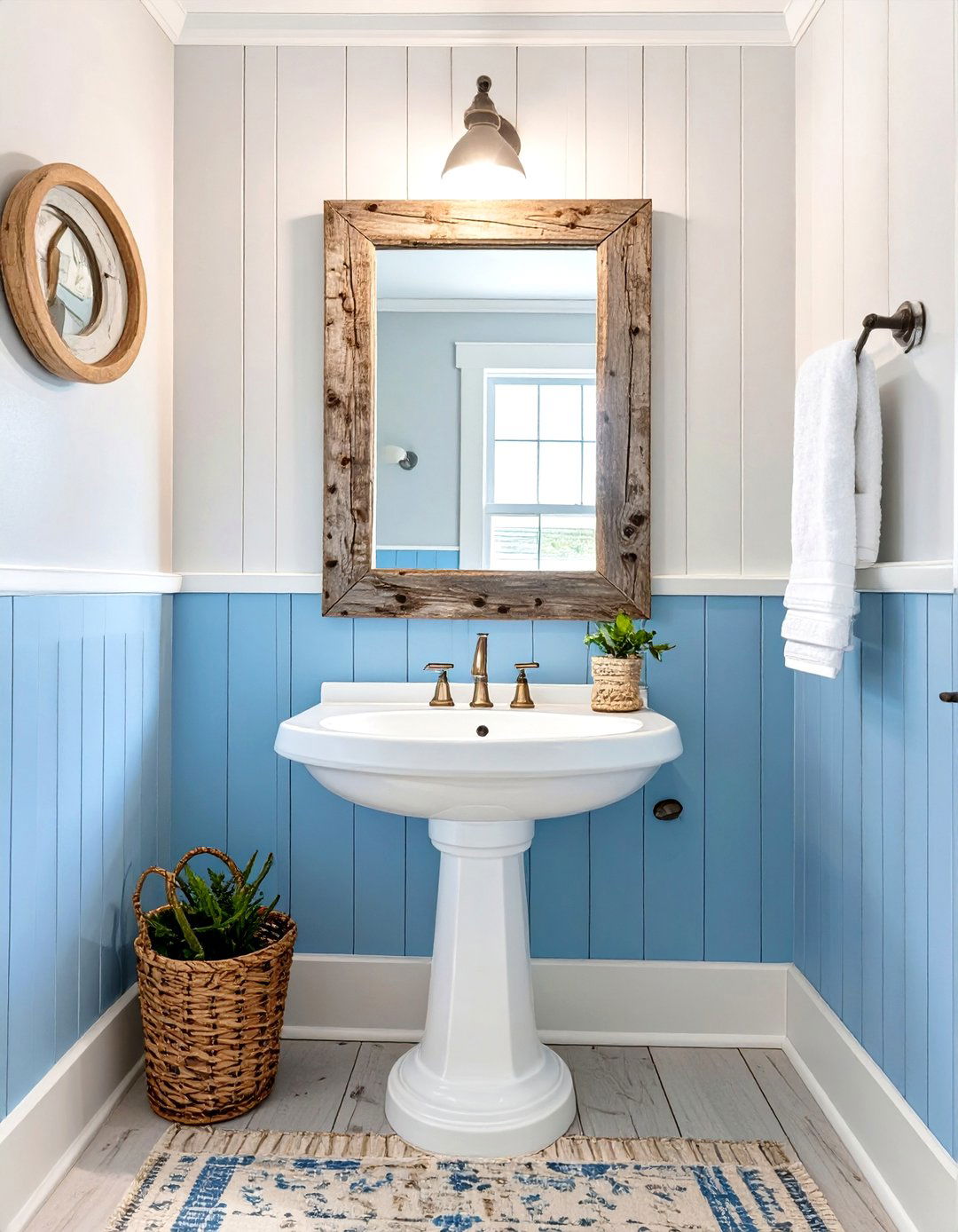 Coastal Cottage Half Bathroom - 30 half bathroom decor ideas