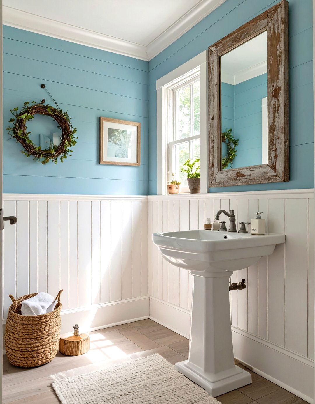 Coastal Cottage Small Bathroom Retreat - 30 cheap bathroom ideas for small bathrooms