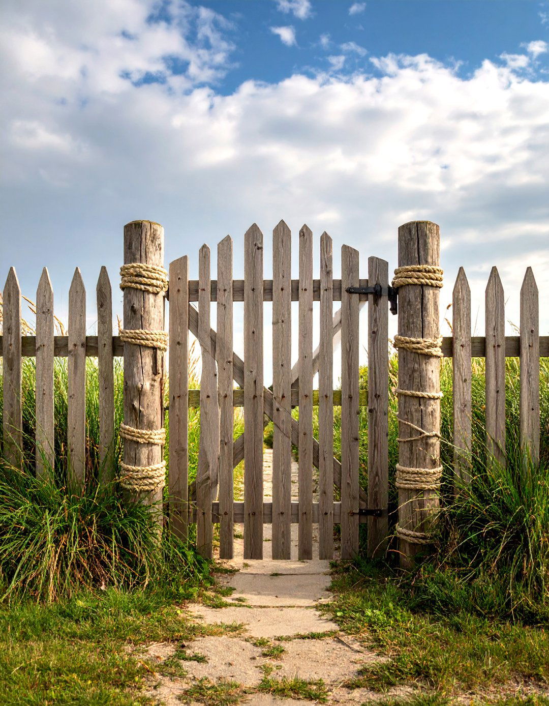 Coastal Driftwood Garden Gate - 30 garden gate ideas