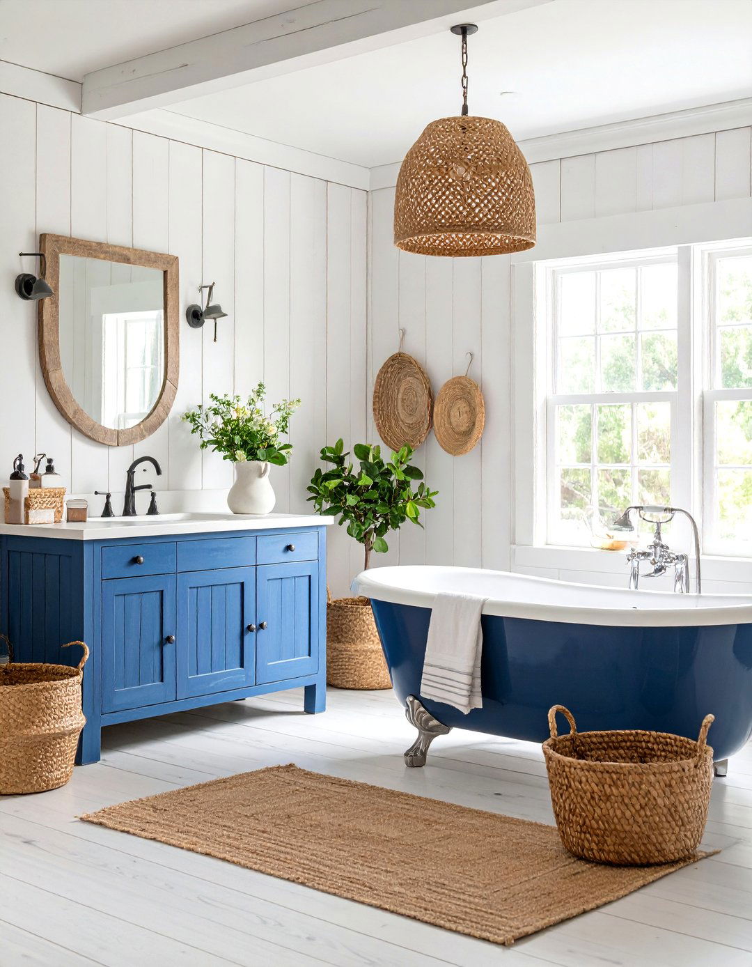 Coastal Farmhouse Bathroom - 30 3d interior design ideas