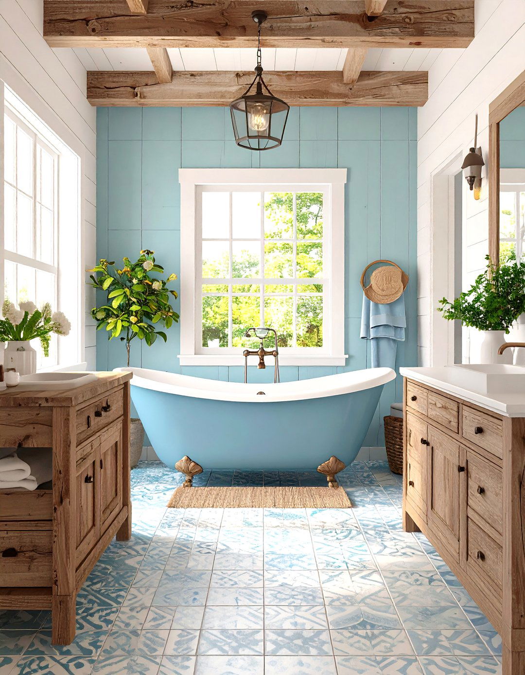 Coastal Farmhouse Bathroom - 30 3d interior design software ideas