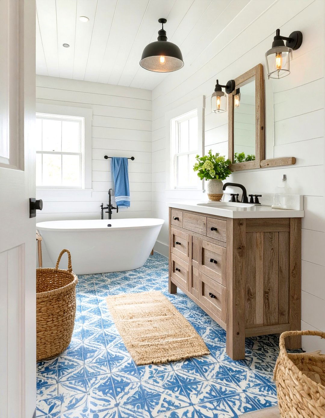 Coastal Farmhouse Bathroom - 30 interior design photo ideas