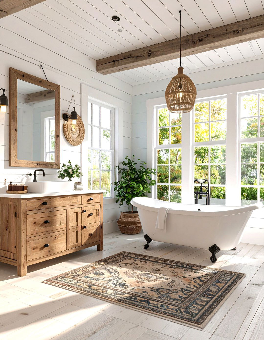 Coastal Farmhouse Bathroom - 30 3d home design online free ideas