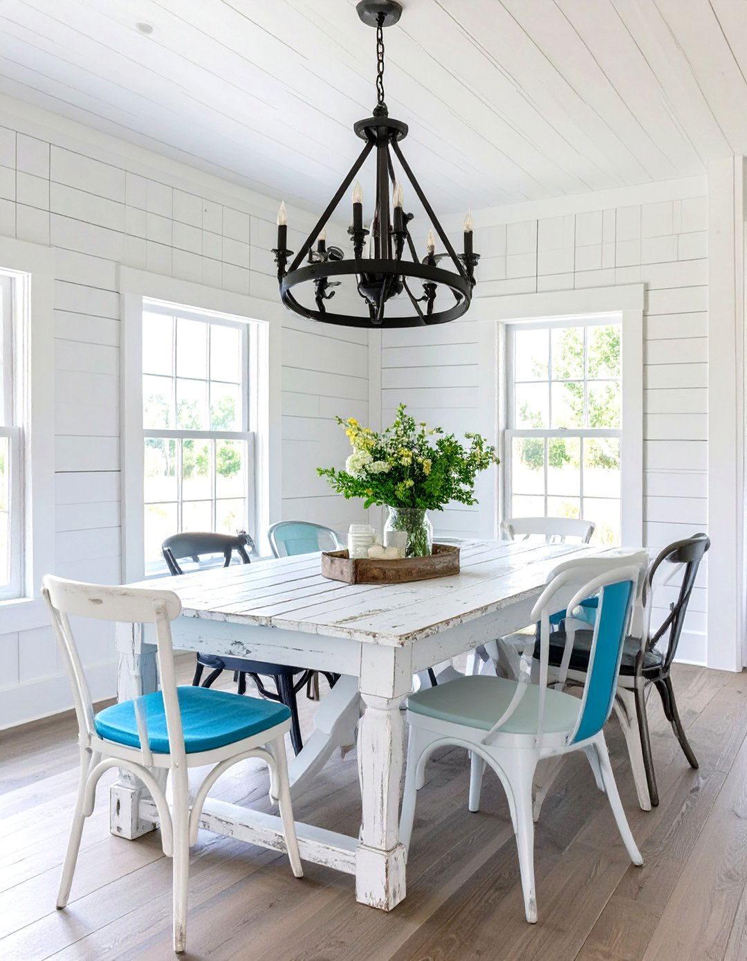 Coastal Farmhouse Dining Room - 30 modern coastal interior design ideas