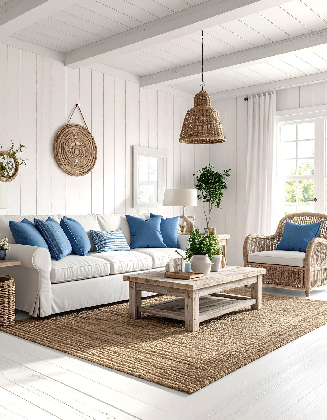 Coastal Farmhouse Living Area - 30 3d rendering interior design ideas