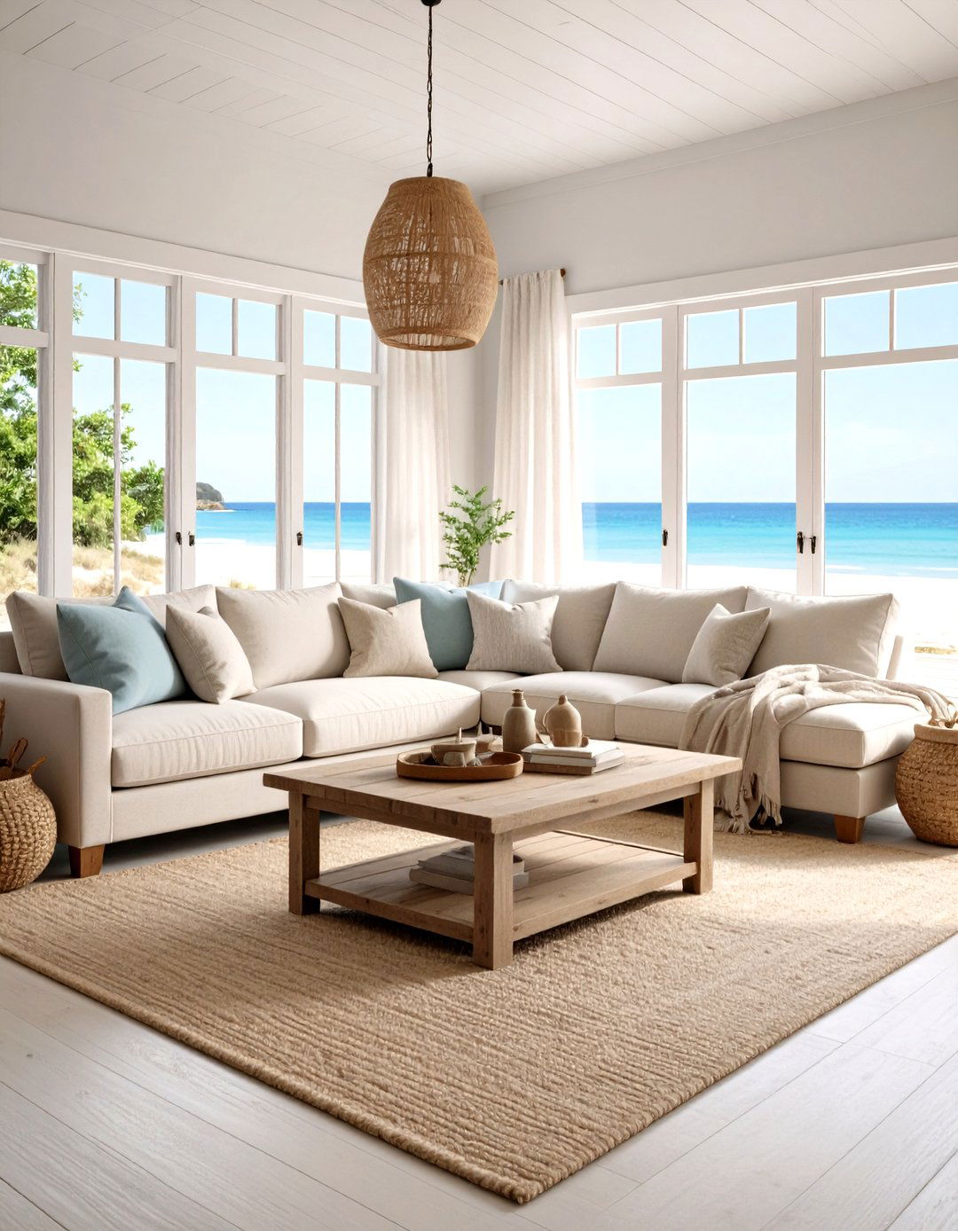 Coastal Farmhouse Living Room - 30 elegant living room ideas
