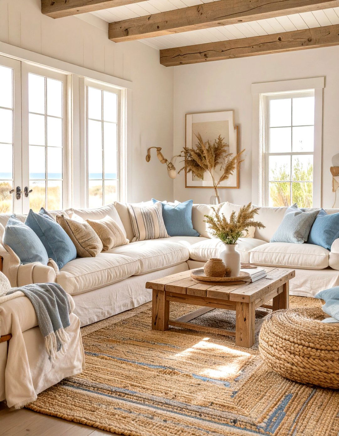 Coastal Farmhouse Living Room - 30 modern farmhouse farmhouse living room ideas