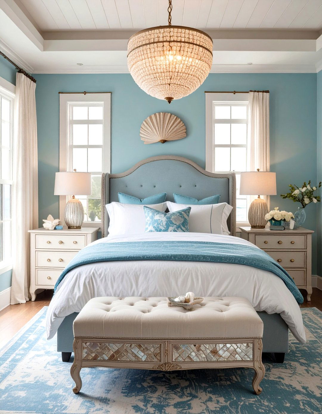 Coastal Glam Bedroom - 30 glam bedroom ideas