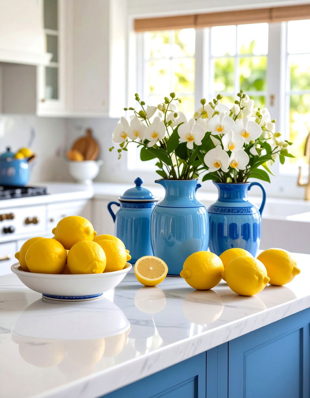 Coastal Grandmother Kitchen Counter - 30 kitchen counter decor ideas