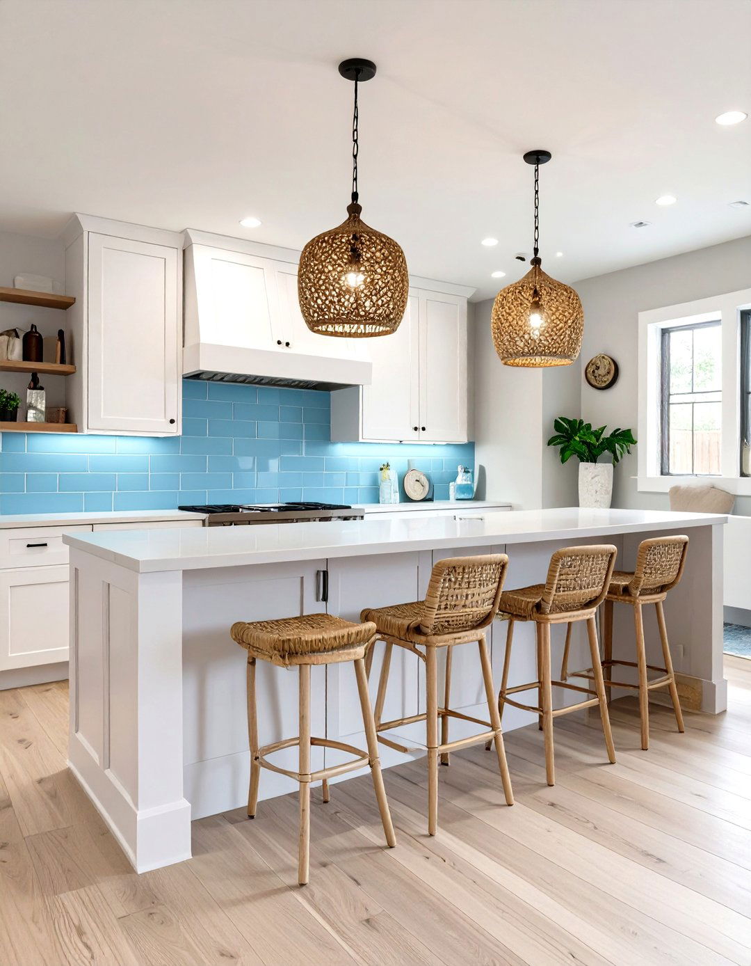 Coastal Inspired Basement Bar Escape - 30 basement wet bar ideas