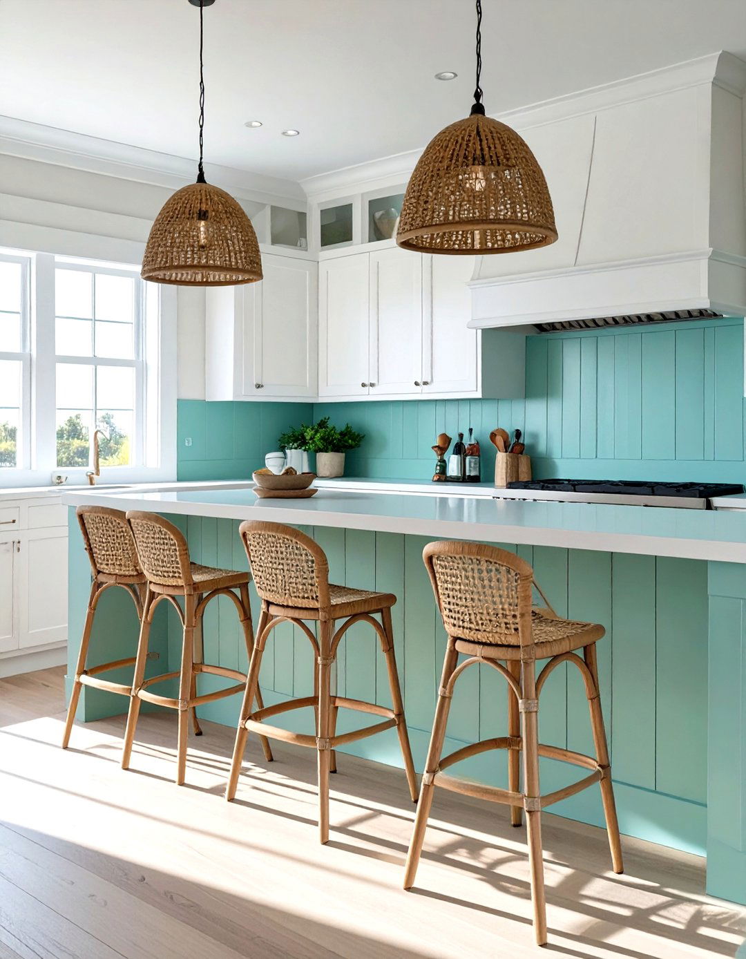 Coastal Inspired Beadboard Backsplash - 30 diy backsplash ideas