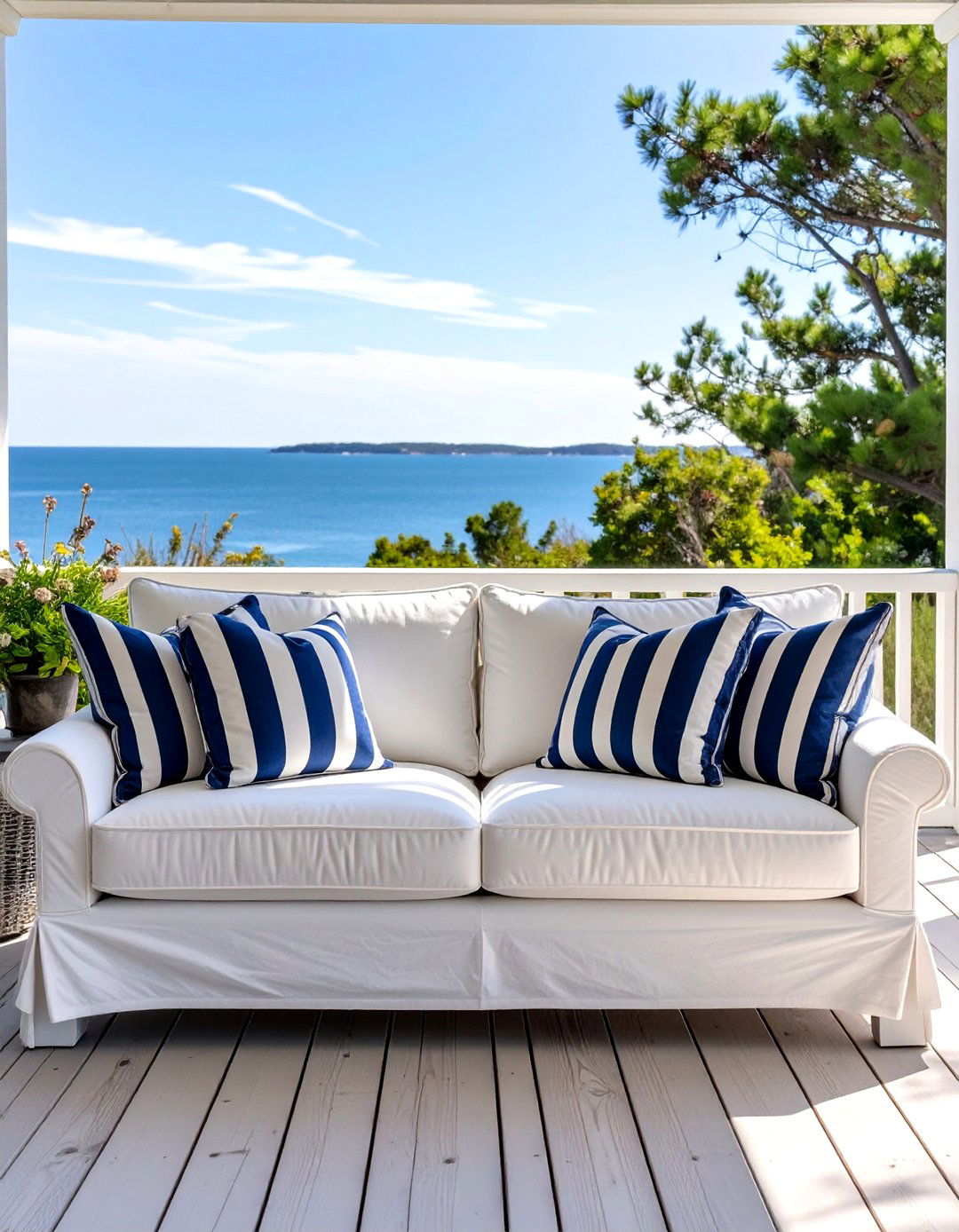 Coastal Inspired Deck Seating - 30 backyard seating ideas