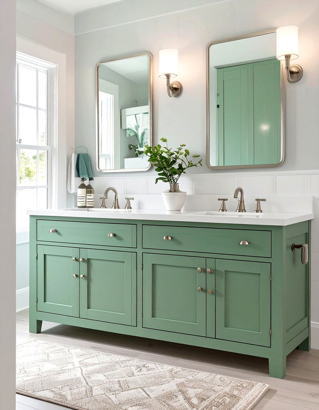 Coastal Inspired Double Vanity - 30 master bathroom double sink vanity ideas