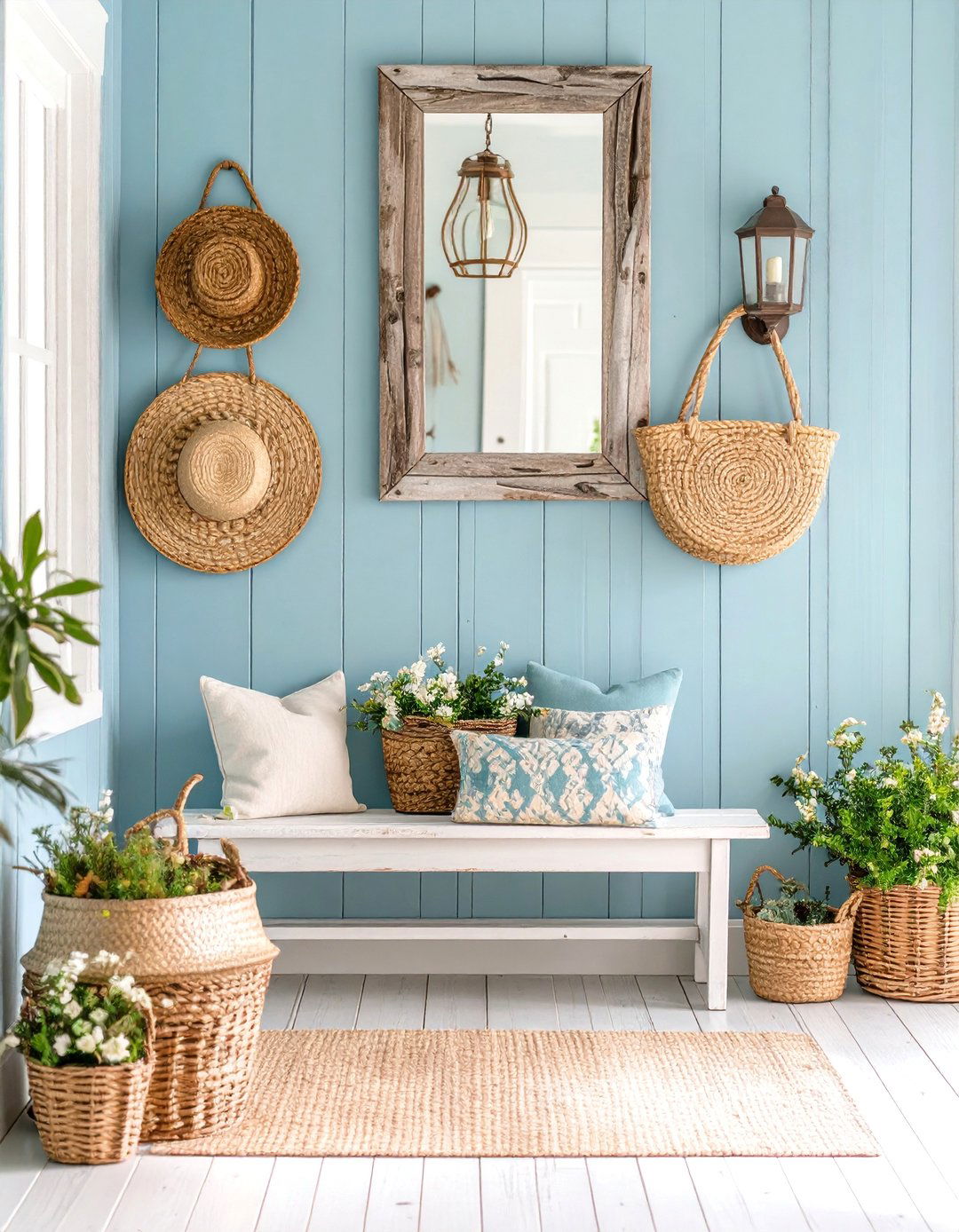 Coastal Inspired Entryway Retreat - 30 ai entryway makeover ideas