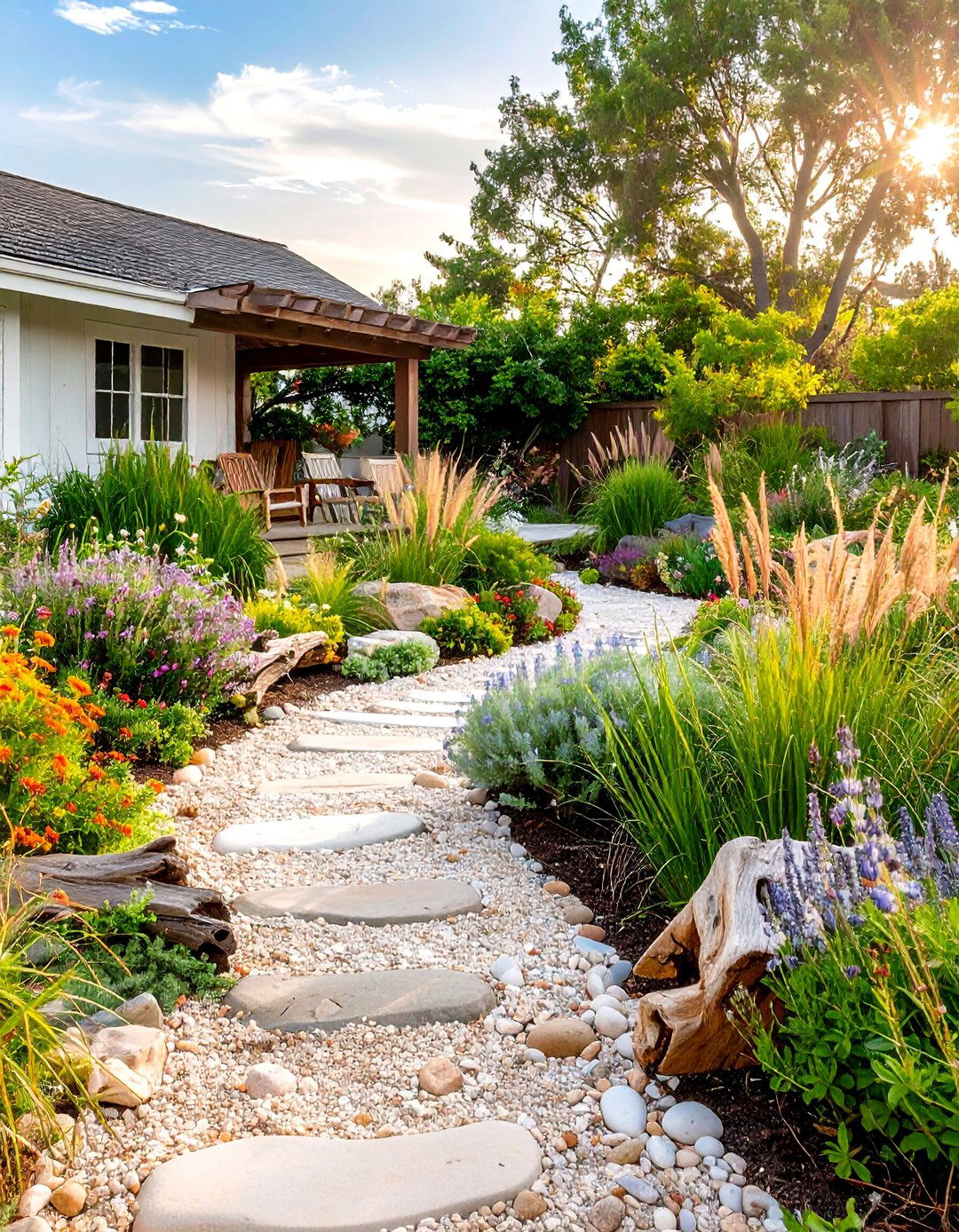 Coastal Inspired Gravel Garden - 30 gravel garden ideas