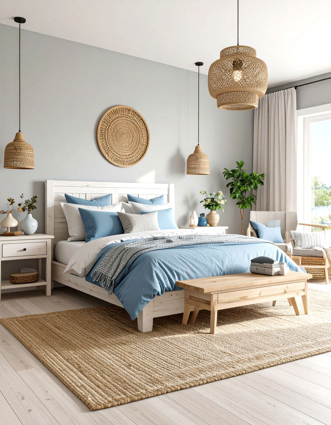 Coastal Inspired Gray Bedroom - 30 gray bedroom ideas