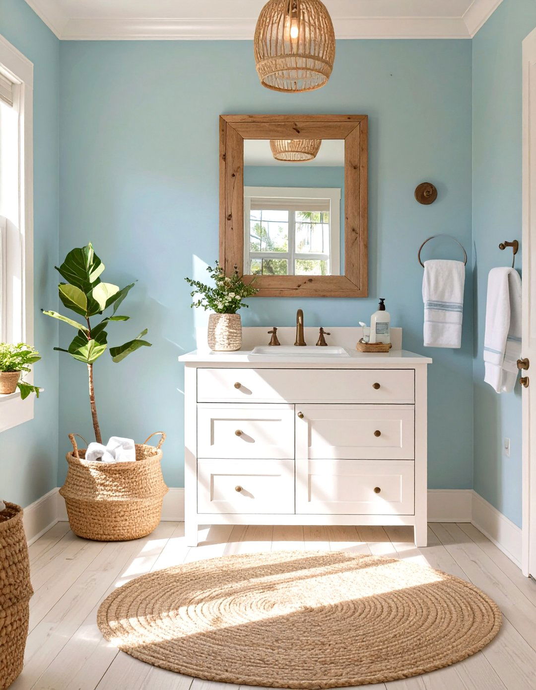 Coastal Inspired Guest Bathroom - 30 guest bathroom remodel ideas