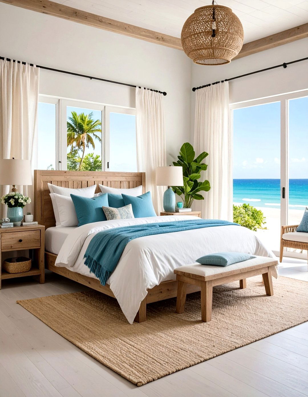 Coastal Inspired Light Blue Bedroom - 30 light blue bedroom ideas
