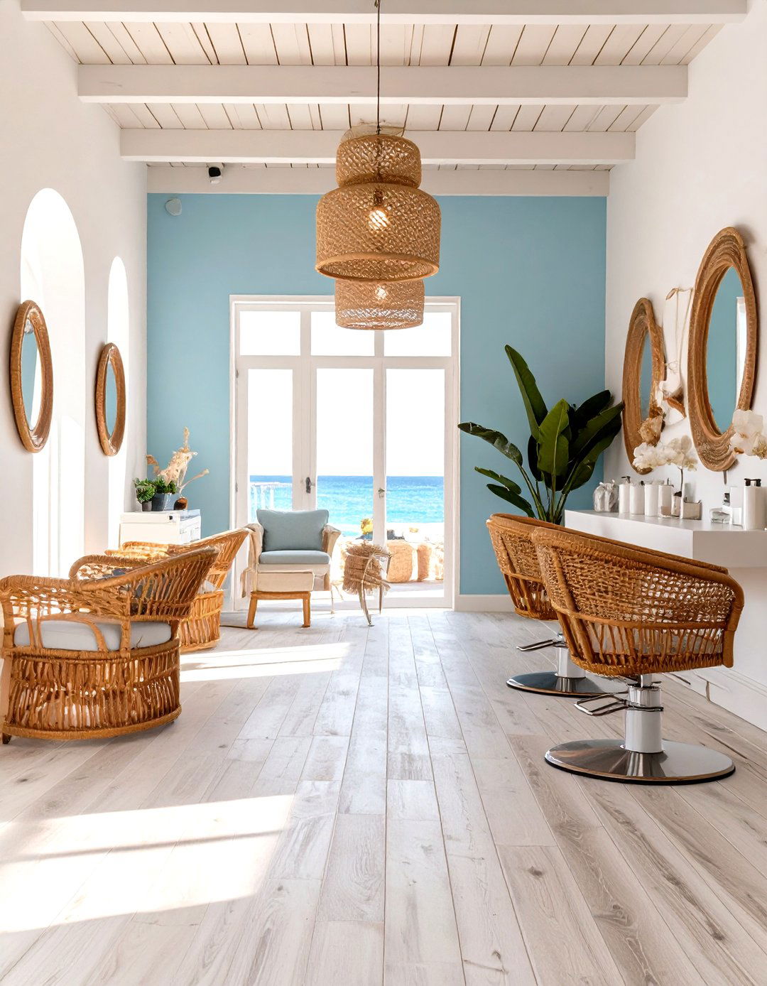 Coastal Inspired Salon Design - 30 salon interior design ideas