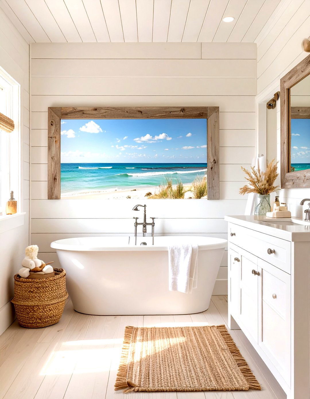 Coastal Landscape Bathroom Art - 30 bathroom art ideas