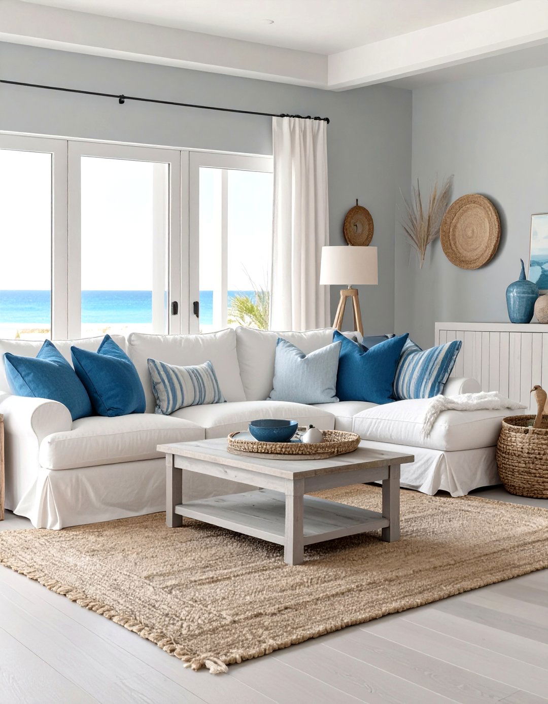 Coastal Light Gray Living Room - 30 color ideas for living room