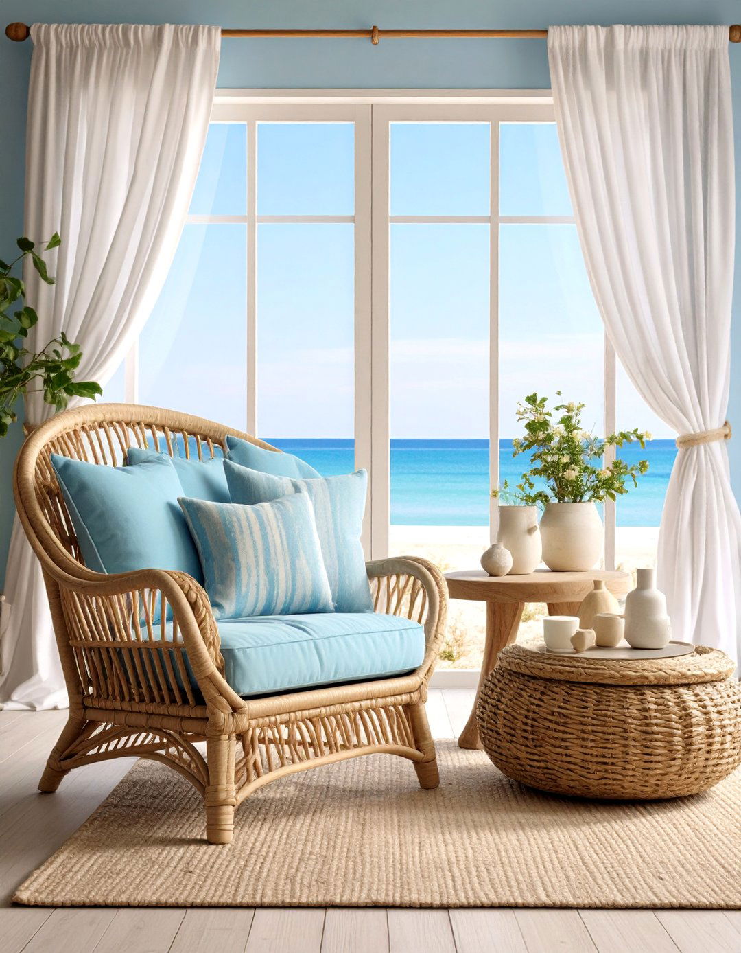 Coastal Living Room Escape - 30 aesthetic living room ideas
