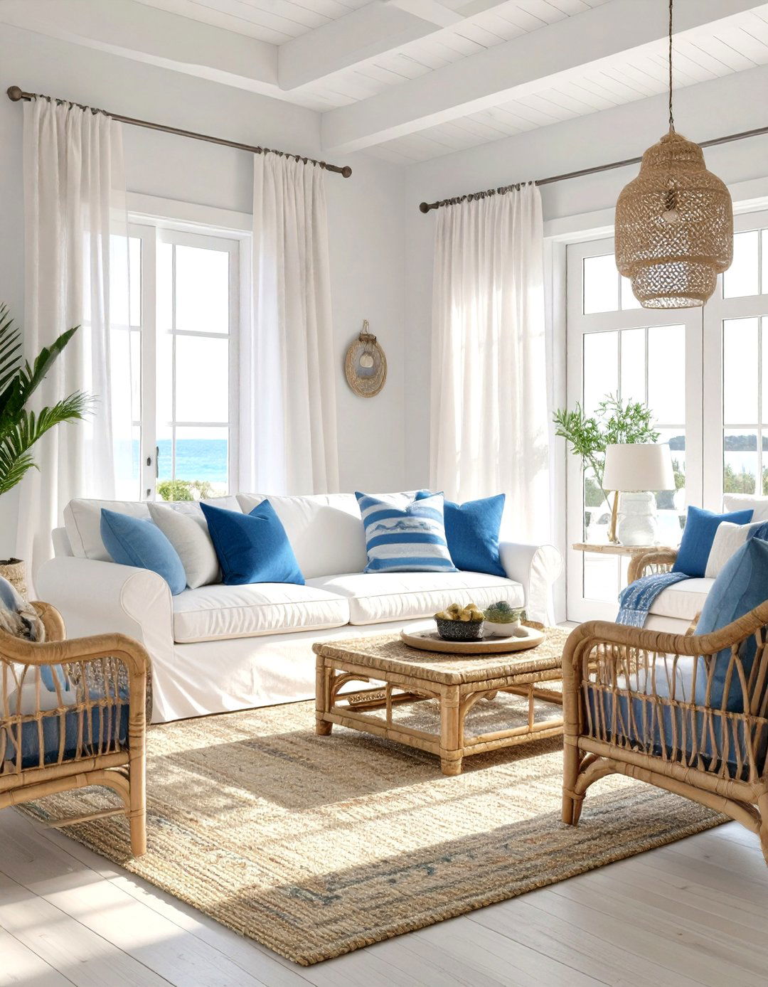 Coastal Living Room Retreat - 30 big living room ideas