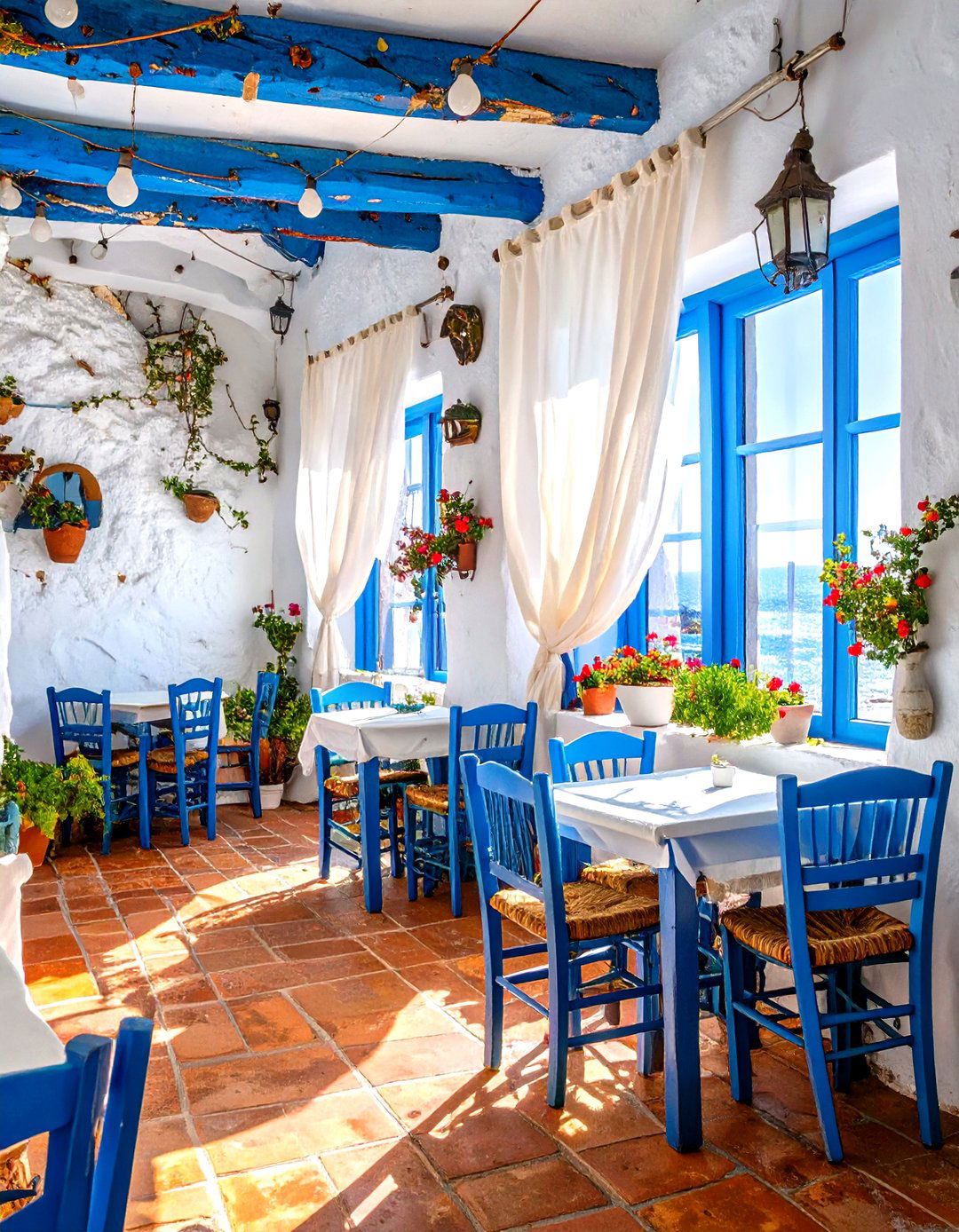Coastal Mediterranean Cafe - 30 hospitality interior design ideas