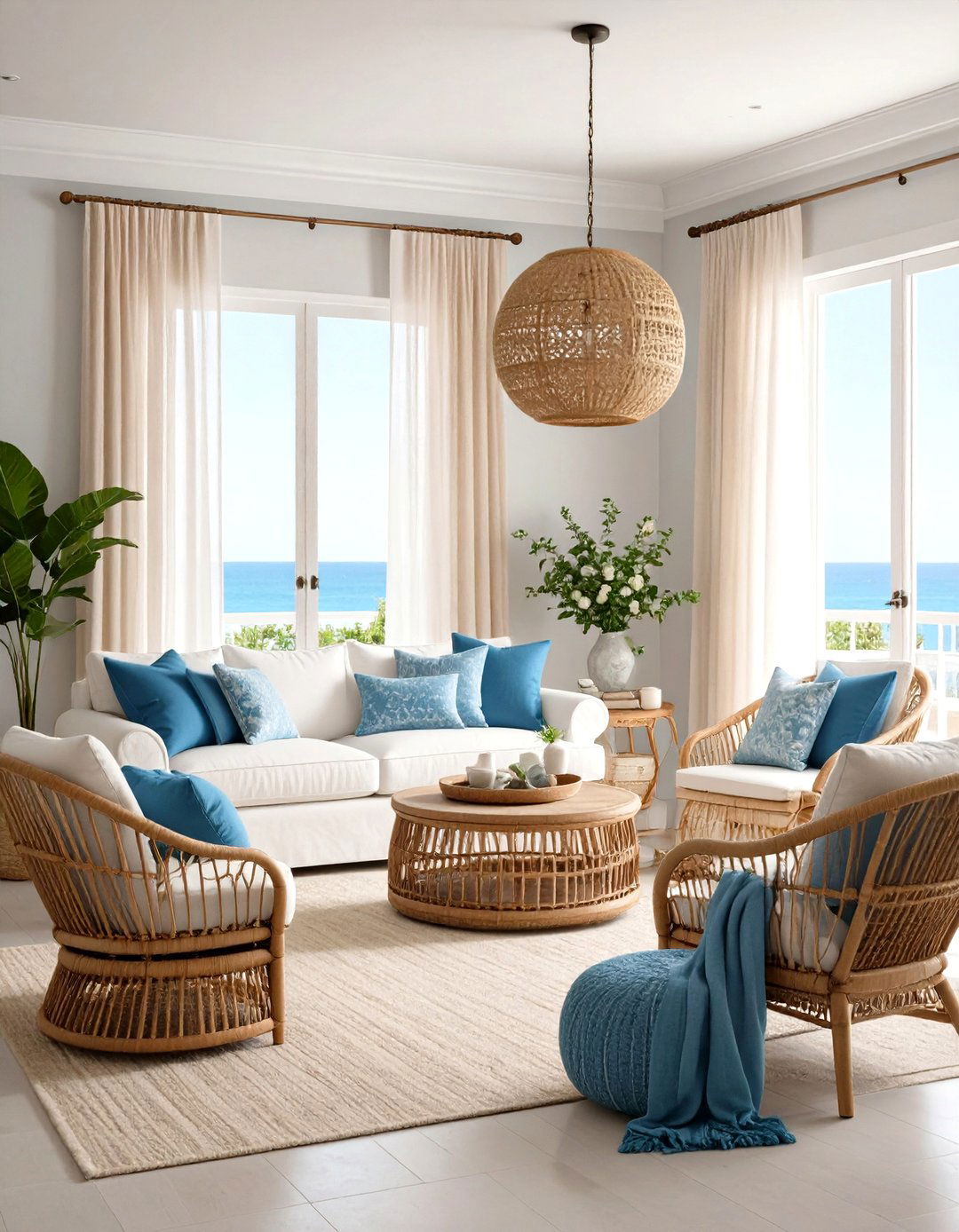 Coastal Retreat Living Room - 30 decoration ideas for living room