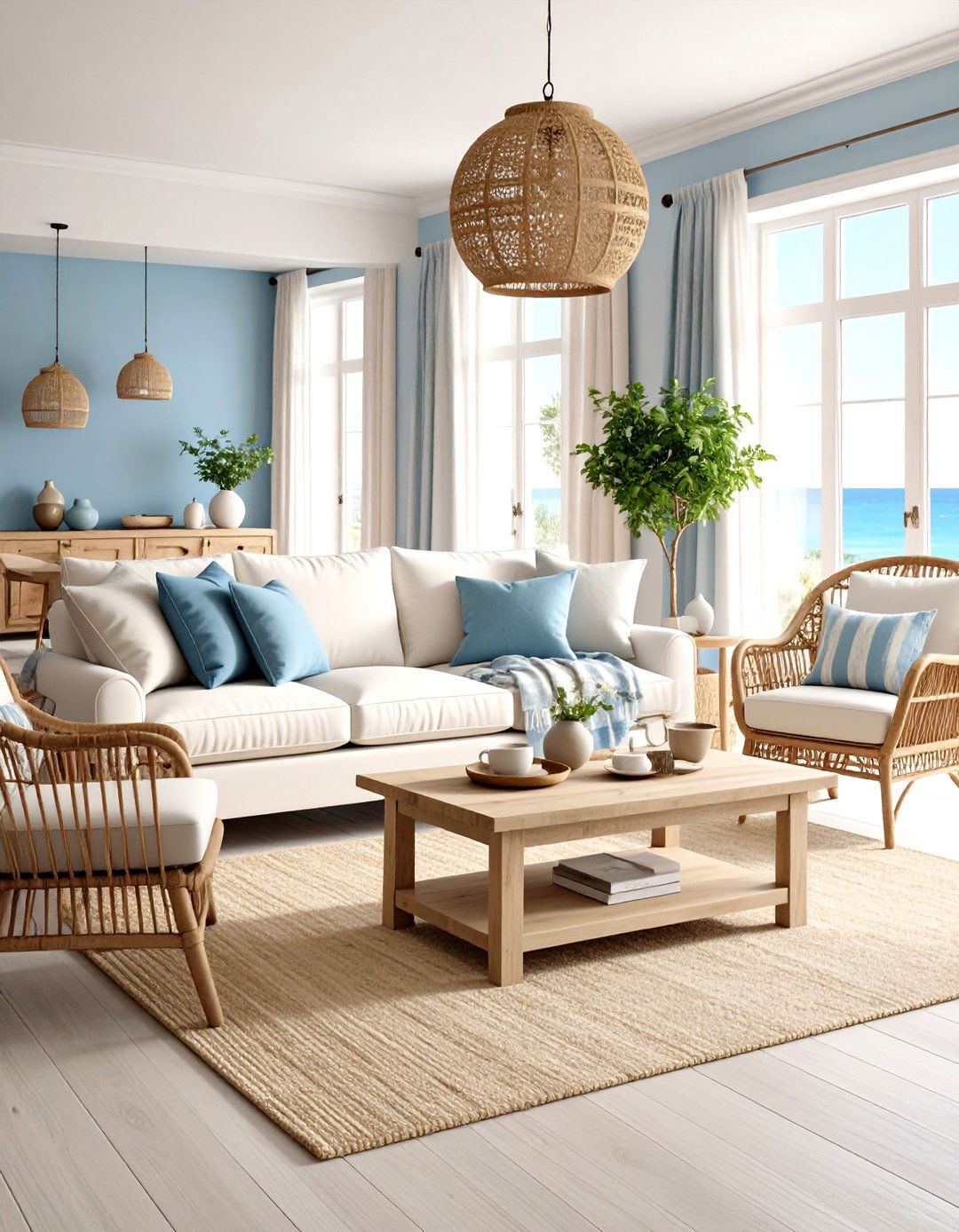 Coastal Retreat Living Room - 30 decorating ideas for living room