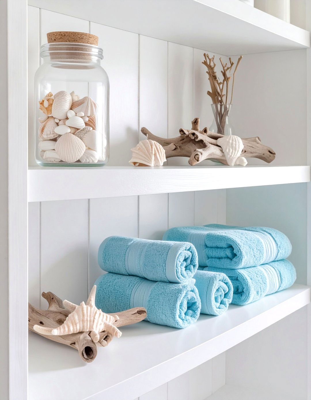 Coastal Serenity Bathroom Shelf - 30 bathroom shelf decor ideas