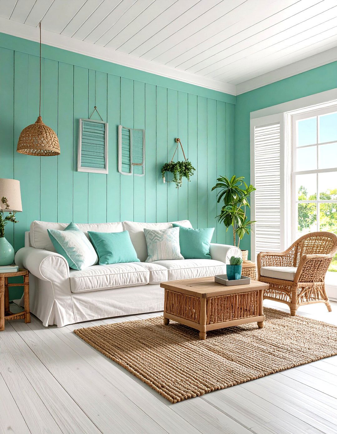 Coastal Shiplap Wainscoting - 30 living room wainscoting ideas