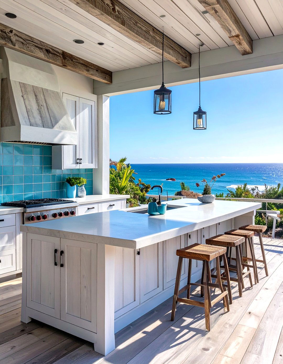 Coastal Style Outdoor Kitchen - 30 outdoor kitchens ideas