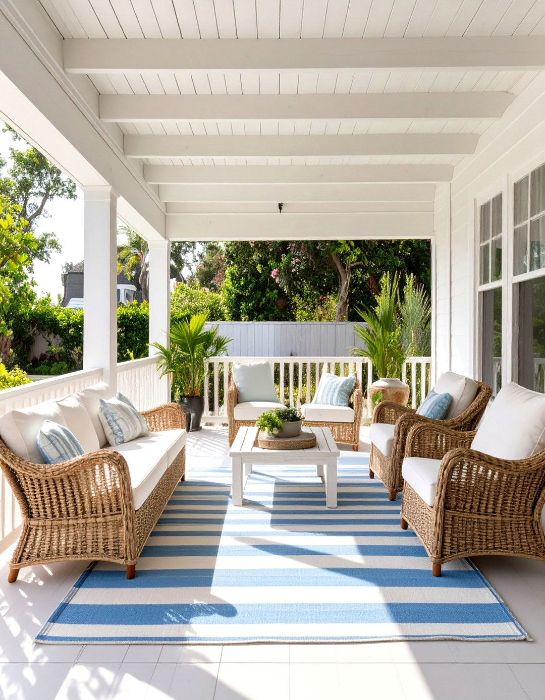 Coastal Themed Covered Patio - 30 outdoor covered patio ideas
