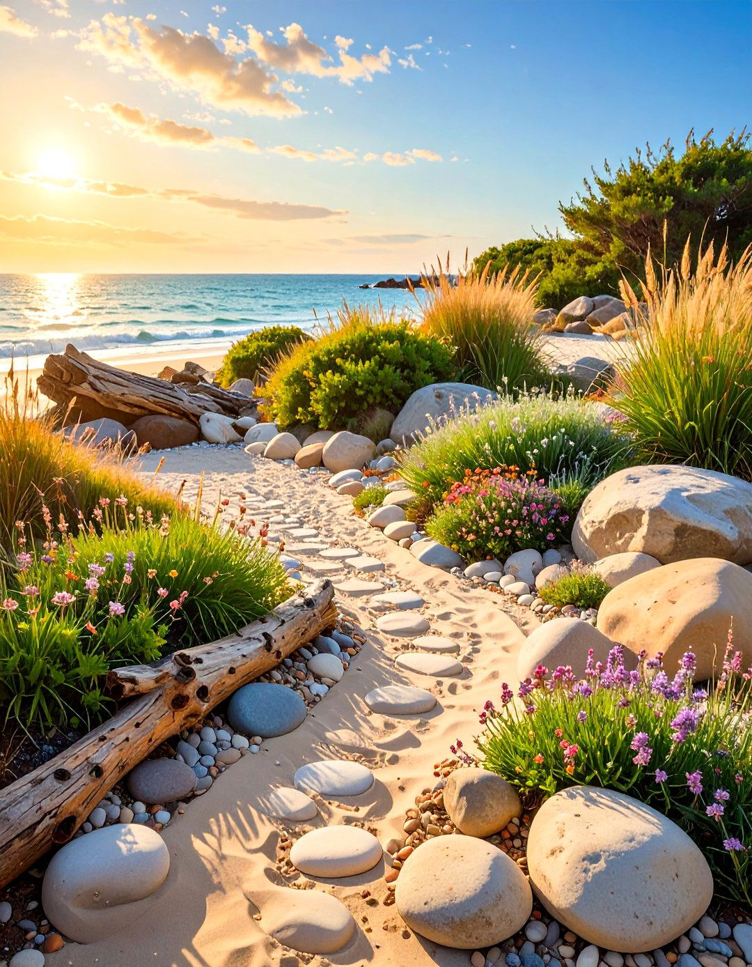 Coastal Themed Rock Garden - 30 simple rock garden ideas