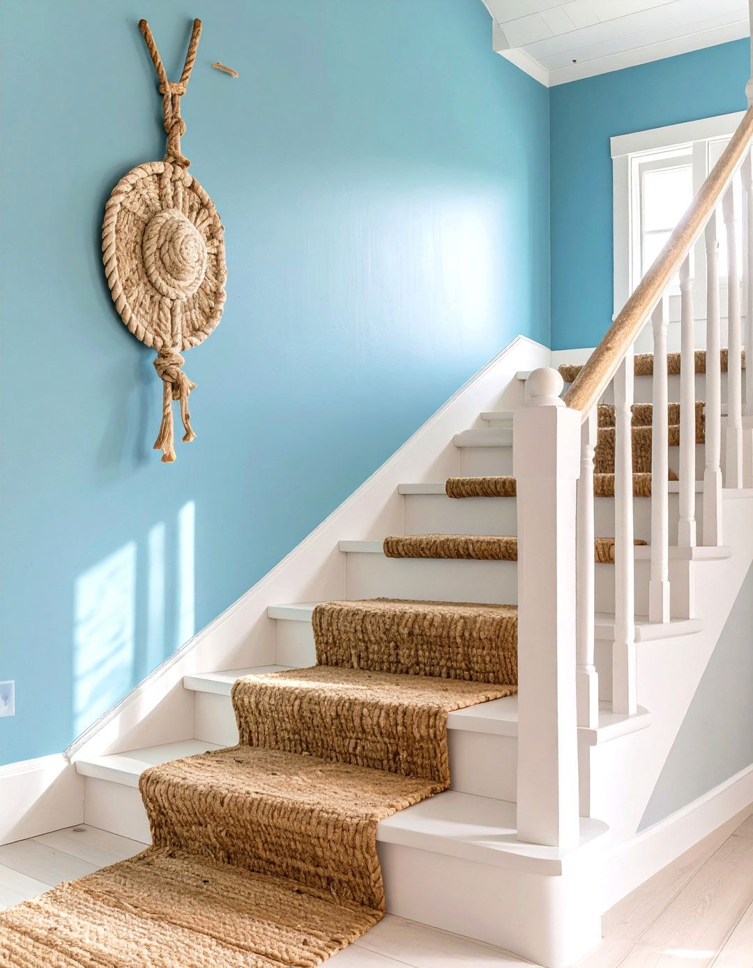 Coastal Themed Stairway Decor - 30 stairway decor ideas