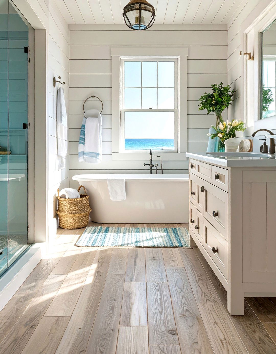Coastal Vibe Bathroom Floors - 30 bathroom floors ideas
