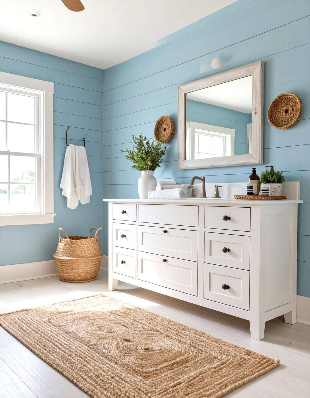 Coastal Vibe Bathroom - 30 mens bathroom ideas