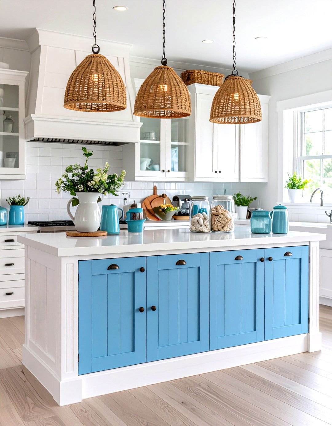 Coastal Vibe Kitchen Coffee Station - 30 kitchen coffee bar ideas