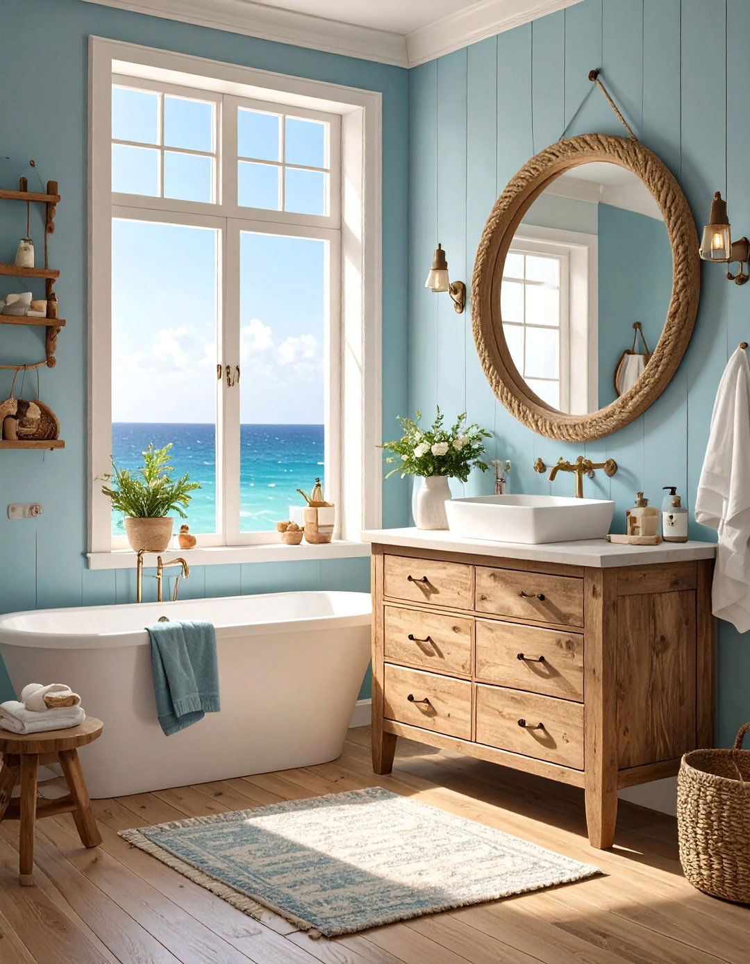Coastal Vibe Small Bathroom - 30 bathroom ideas small
