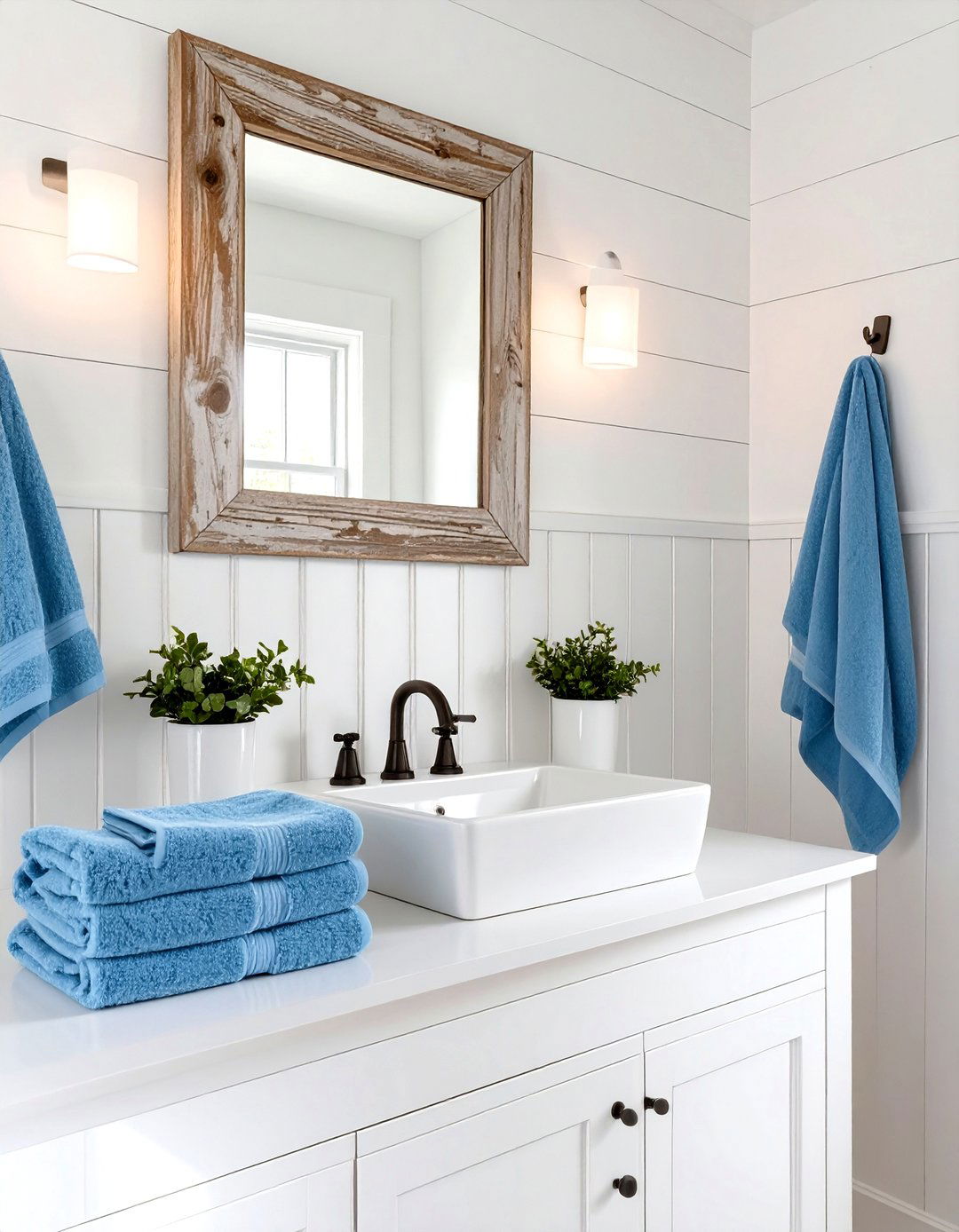 Coastal White Bathroom Design - 30 white bathroom ideas