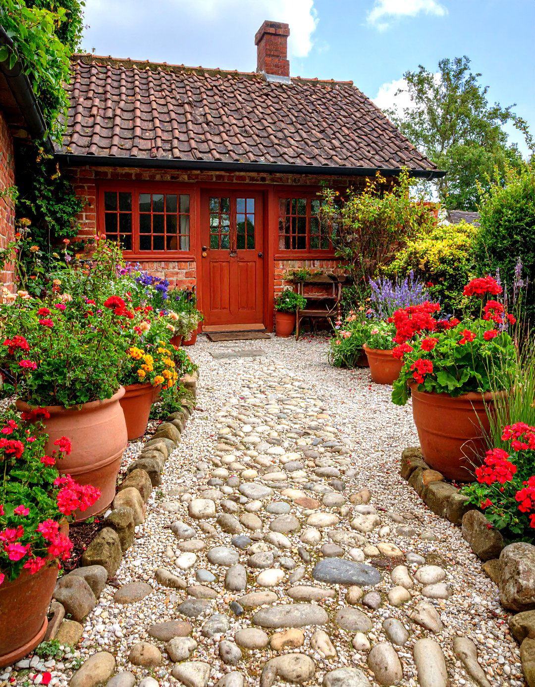 Cobblestone Edging - 30 landscaping edging ideas