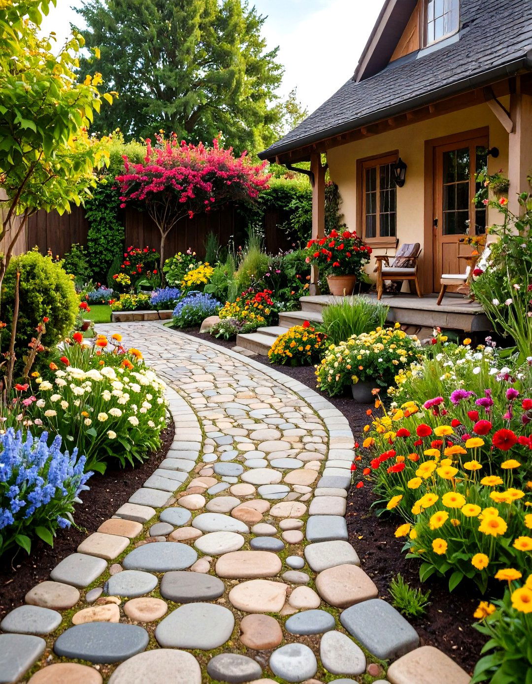 Cobblestone Patio for Old World Charm - 30 patio landscape ideas