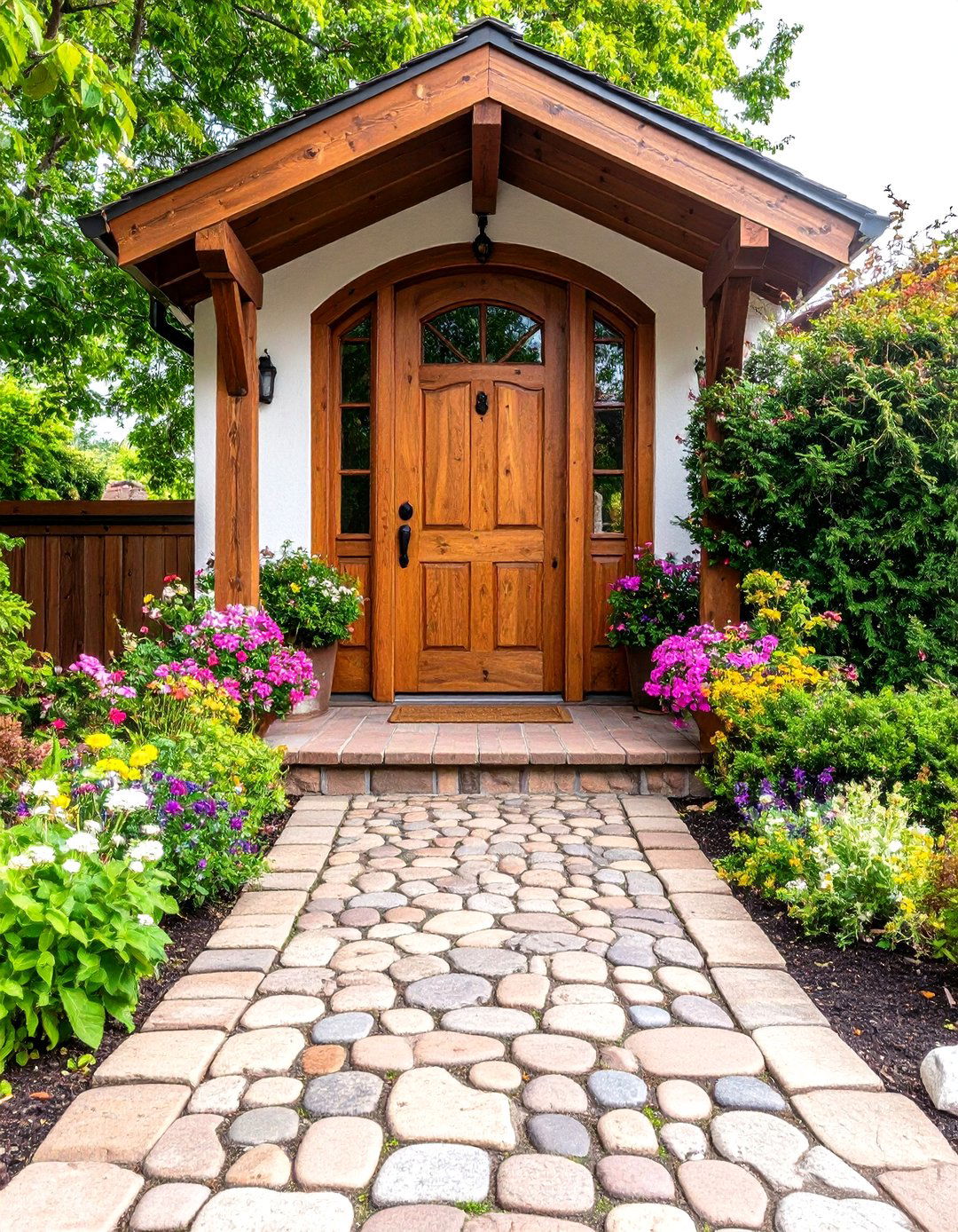 Cobblestone Paver Porch Flooring - 30 porch flooring ideas